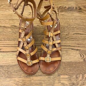 Tory Burch Tan Leather Gladiator Women's Sandals